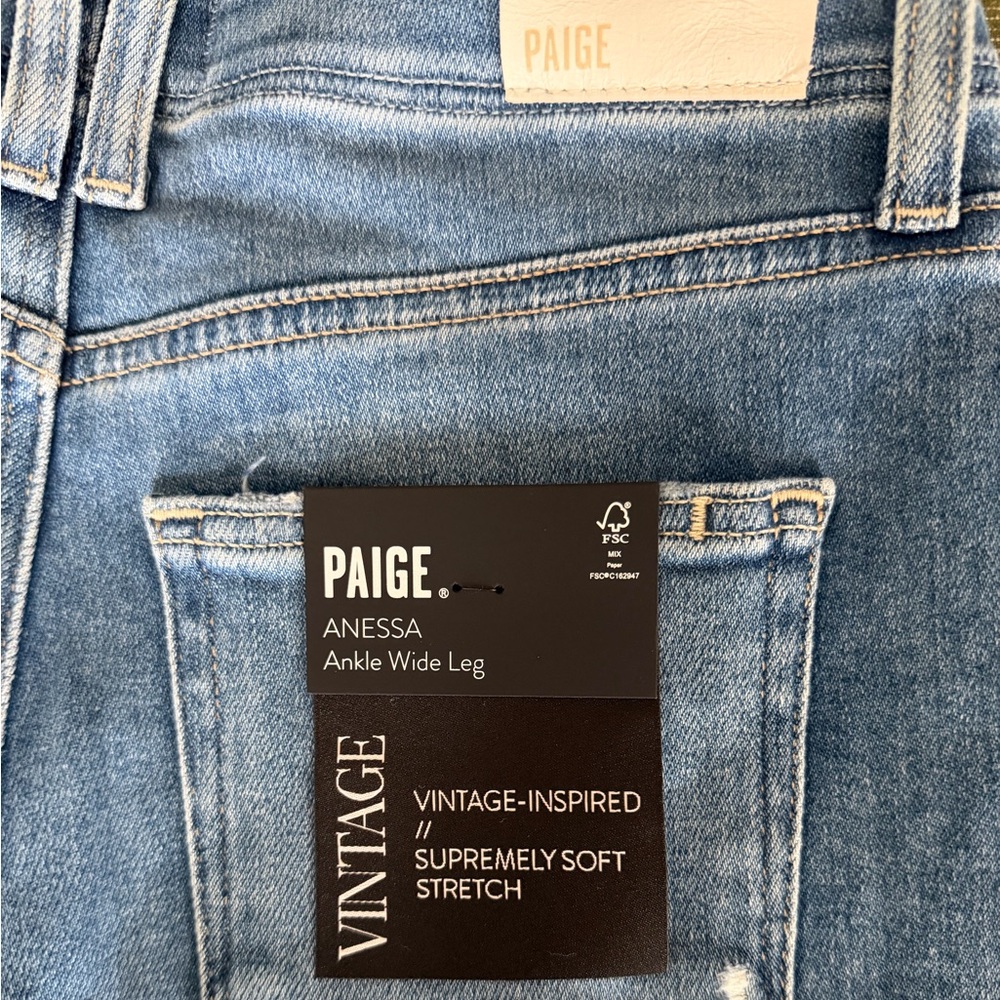 NWT PAIGE Anessa Wide leg Jeans Size 25 - Picture 4 of 6